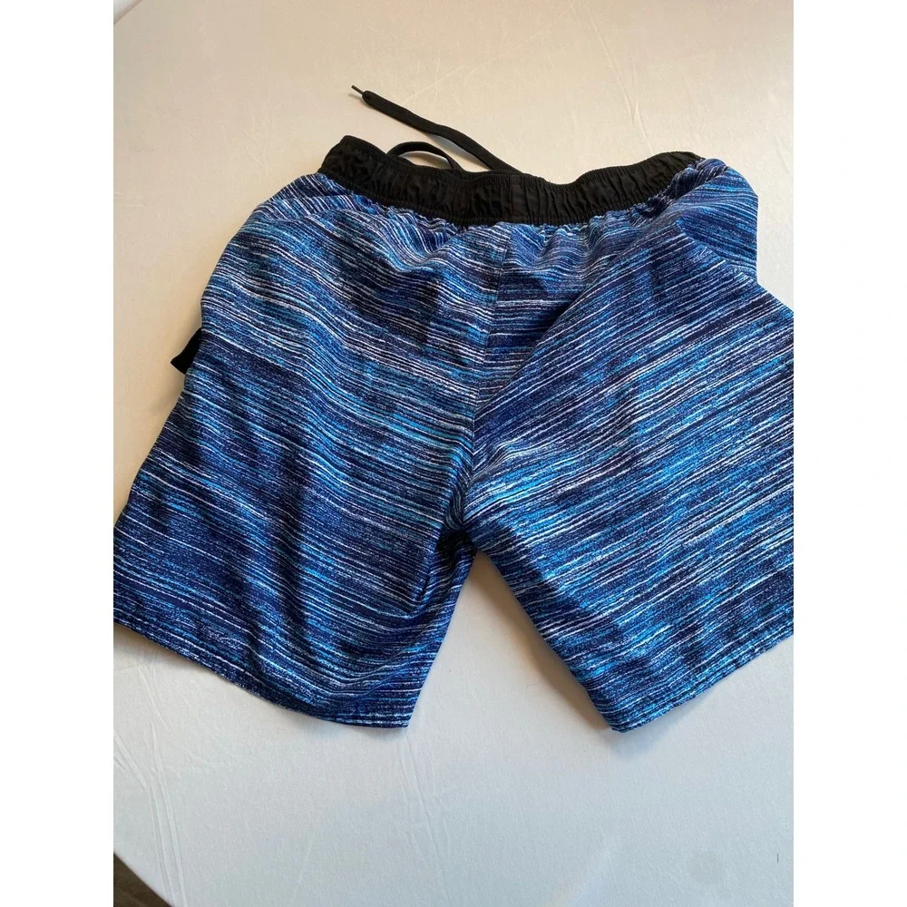 Adidas Mens Blue Space Dye Swim Trunks Board Shorts Mesh Lining Size L PLM111